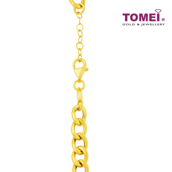 TOMEI Lusso Italia Dual-Tier Beads and Heart Bracelet, Yellow Gold 916