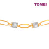 TOMEI Diamond Cut Collection Stylish Cube Bracelet, Yellow Gold 916