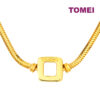 TOMEI Chomel Square Buckle Necklace, Yellow Gold 916