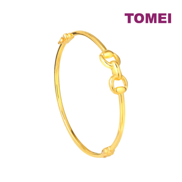 TOMEI Minimalist Joint Bangle, Yellow Gold 916