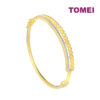TOMEI Dual-Tone Bead Bangle, Yellow Gold 916