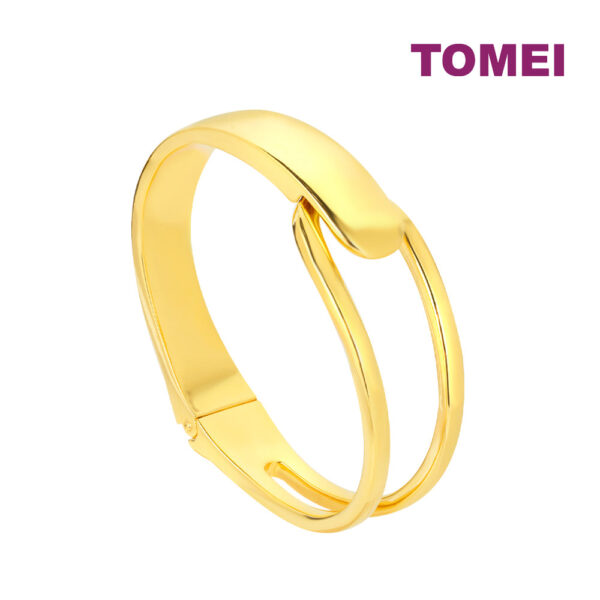 TOMEI Modern Bangle, Yellow Gold 999 (5D)