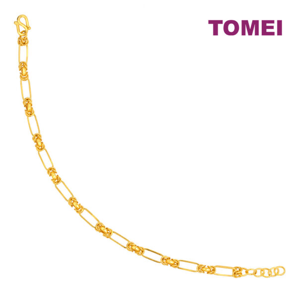 TOMEI Knot Joint Bracelet, Yellow Gold 999