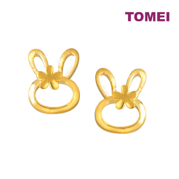TOMEI Bunny Earrings, Yellow Gold 999