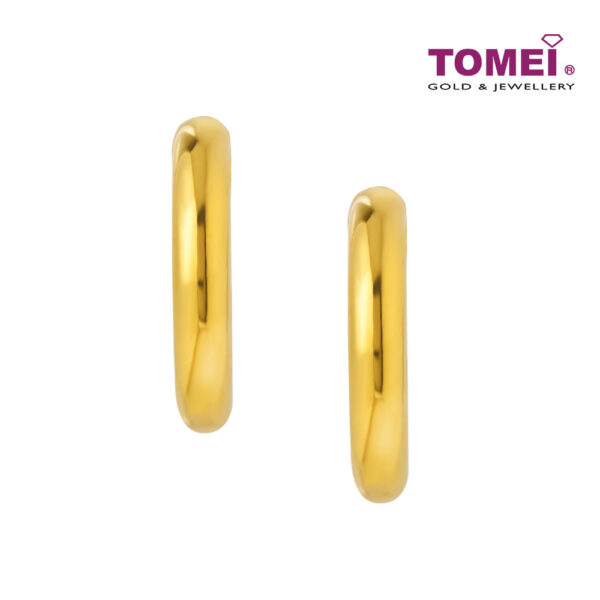 TOMEI Lusso Italia Semi-Hoop Earrings, Yellow Gold 916