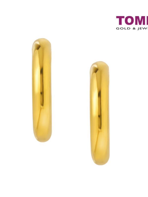TOMEI Lusso Italia Semi-Hoop Earrings, Yellow Gold 916