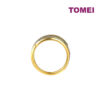 TOMEI Dual-Tone Layer Ring, Yellow Gold 916
