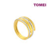 TOMEI Dual-Tone Layer Ring, Yellow Gold 916