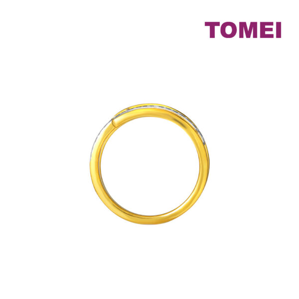 TOMEI Dual-Tone Multi-Layer Ring, Yellow Gold 916