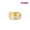 TOMEI Dual-Tone Multi-Layer Ring, Yellow Gold 916