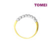 TOMEI Dual-Tone Double Row White Beads Ring, Yellow Gold 916