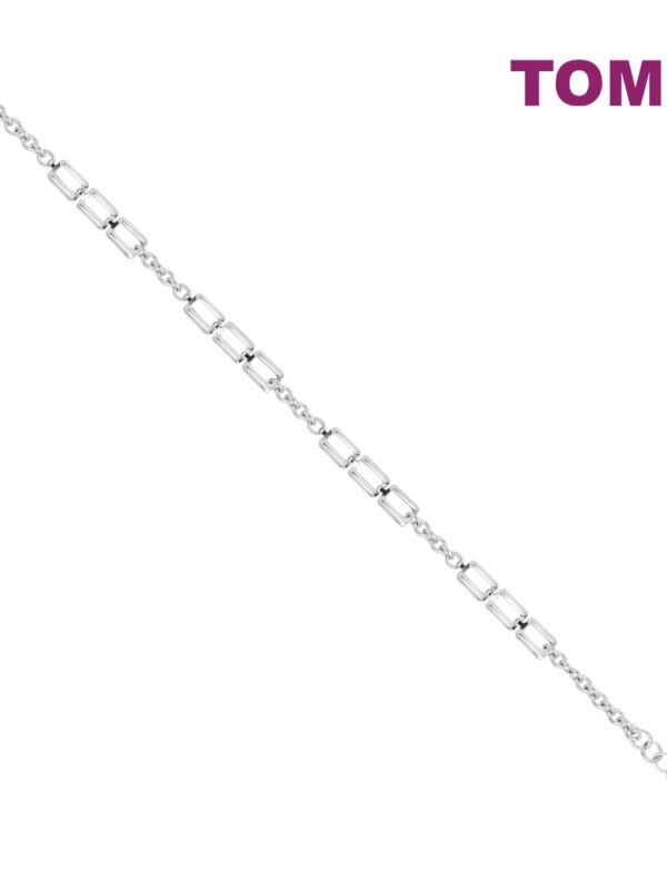 TOMEI Plain Gold Bracelet,White Gold 585