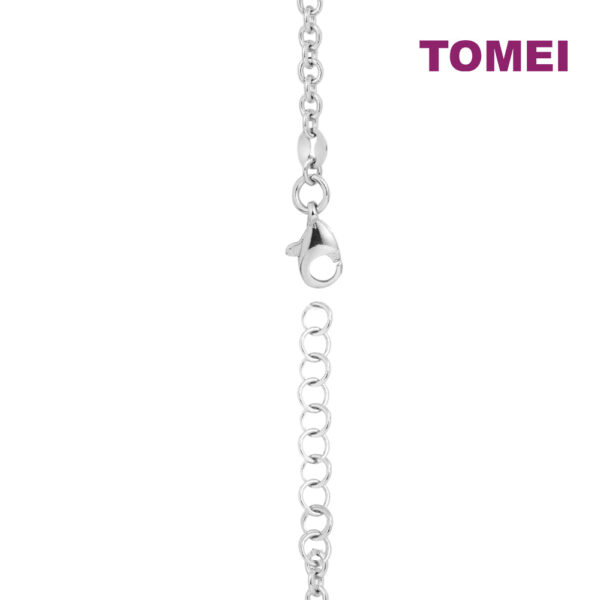 TOMEI Plain Gold Bracelet,White Gold 585