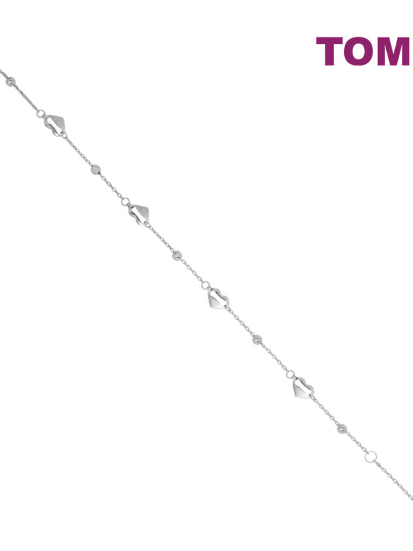TOMEI Along The Heart Way Bracelet, White Gold 585