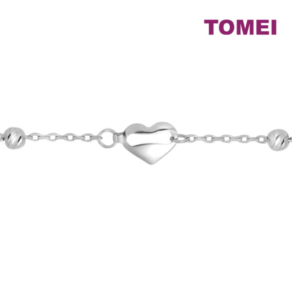 TOMEI Along The Heart Way Bracelet, White Gold 585