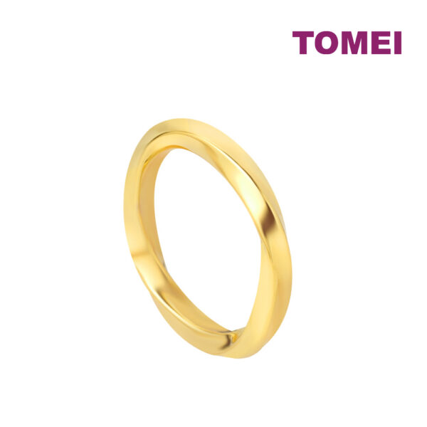 TOMEI Lusso Italia Modern Ring, Yellow Gold 916