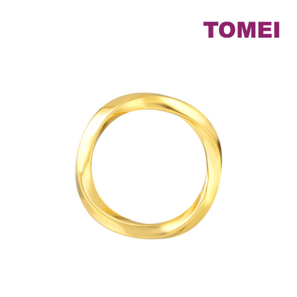 TOMEI Lusso Italia Modern Ring, Yellow Gold 916