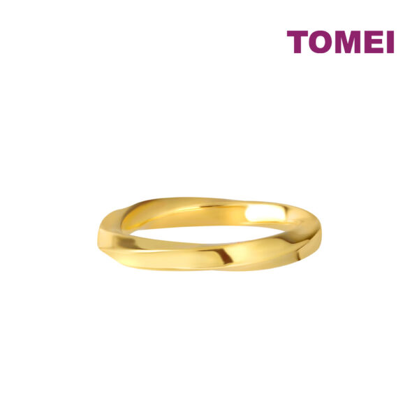 TOMEI Lusso Italia Modern Ring, Yellow Gold 916