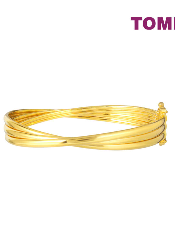 TOMEI Lusso Italia Layered Bangle, Yellow Gold 916