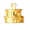 TOMEI Chomel Loving You Cake Charm, Yellow Gold 916
