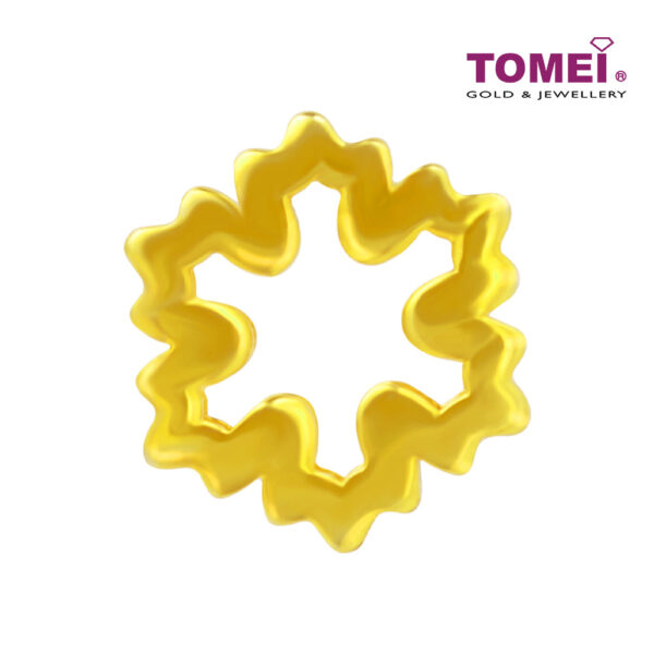 TOMEI Dual-Tone Snow Charm, Yellow Gold 916