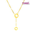TOMEI Lusso Italia Dwi-Circles Necklace, Yellow Gold 916