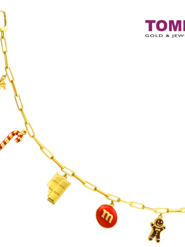 TOMEI Candy And Gingerman Bracelet, Yellow Gold 916