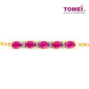 TOMEI Gemstones with Diamond Bracelet, Yellow Gold 375