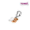 TOMEI Jigsaw Puzzle Charm, White Gold 585 (P5538)