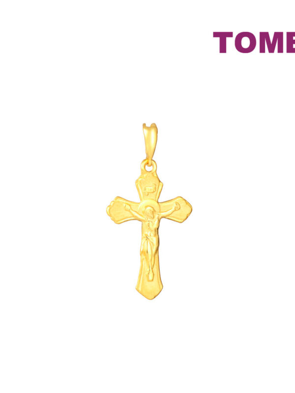 TOMEI Cross Pendant, Yellow Gold 916