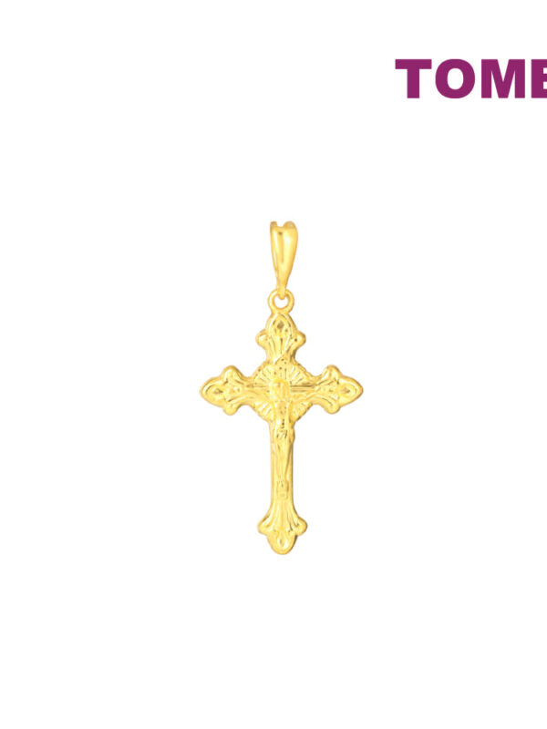 TOMEI Cross Pendant, Yellow Gold 916