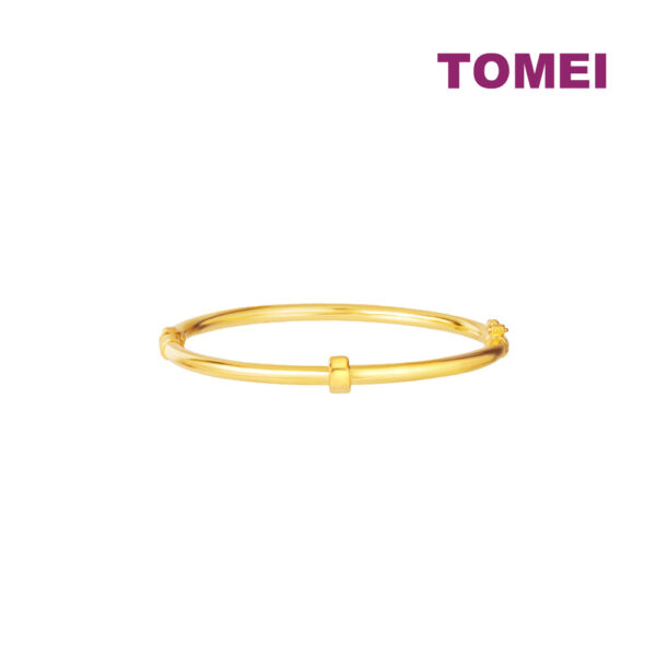 TOMEI Minimalist Bangle, Yellow Gold 916