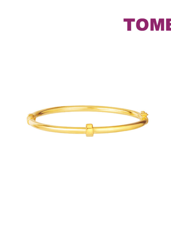 TOMEI Minimalist Bangle, Yellow Gold 916
