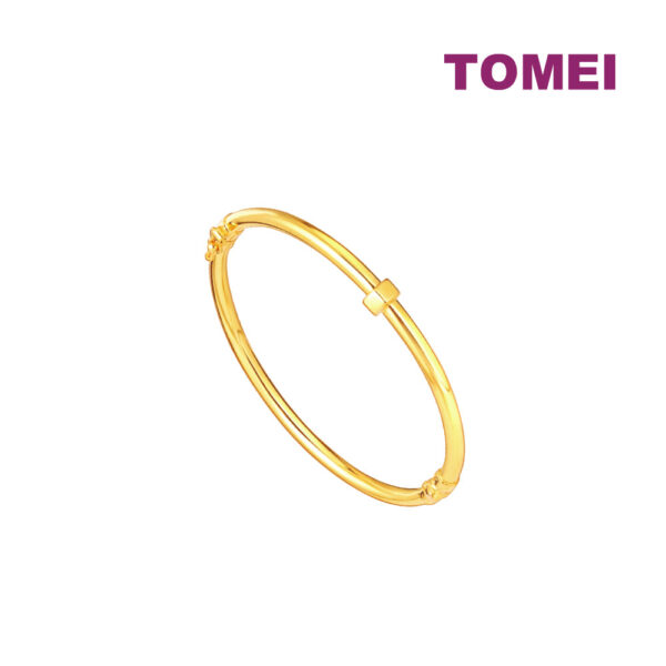TOMEI Minimalist Bangle, Yellow Gold 916
