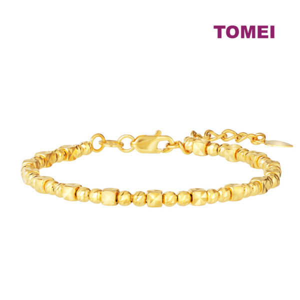 TOMEI Kids Beads Bangle, Yellow Gold 916