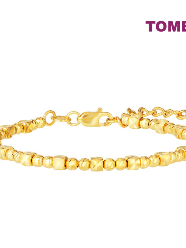 TOMEI Kids Beads Bangle, Yellow Gold 916