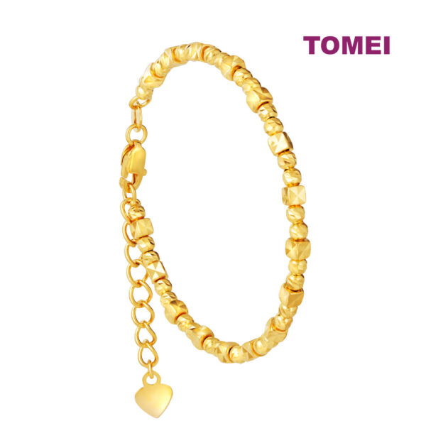 TOMEI Kids Beads Bangle, Yellow Gold 916