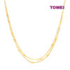 TOMEI Double Strands Laser Balls Necklace, Yellow Gold 916