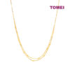 TOMEI Double Strands Laser Balls Necklace, Yellow Gold 916