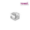 TOMEI Baby Foot Print on Heart Charm, White Gold 585 (P5318)
