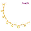 TOMEI Lusso Italia Heart Bracelet, Yellow Gold 916