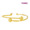 TOMEI Dwi-Balls Bangle, Yellow Gold 916