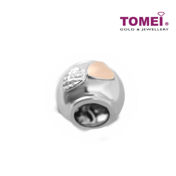TOMEI Minimalistic Heart Charm, White Gold 585 (P5316/MF300/MF319)