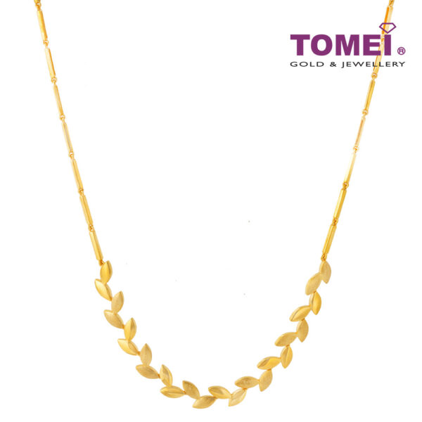 TOMEI Leaf Necklace, Yellow Gold 916