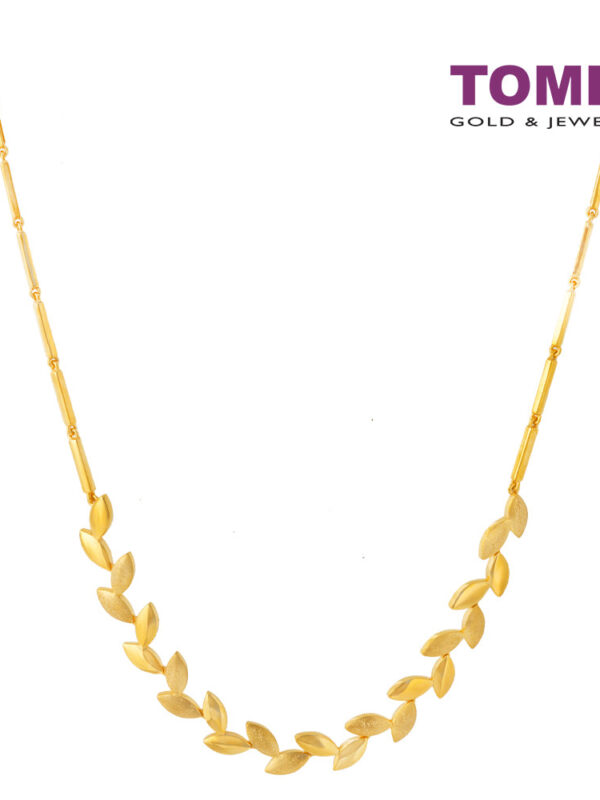 TOMEI Leaf Necklace, Yellow Gold 916