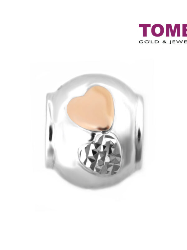 TOMEI Minimalistic Heart Charm, White Gold 585 (P5316/MF300/MF319)