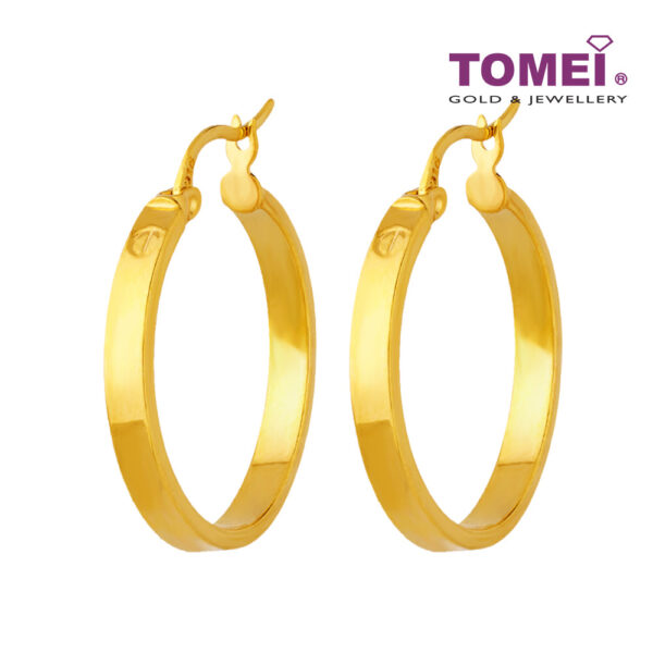 TOMEI Lusso Italia Hoop Earrings, Yellow Gold 916