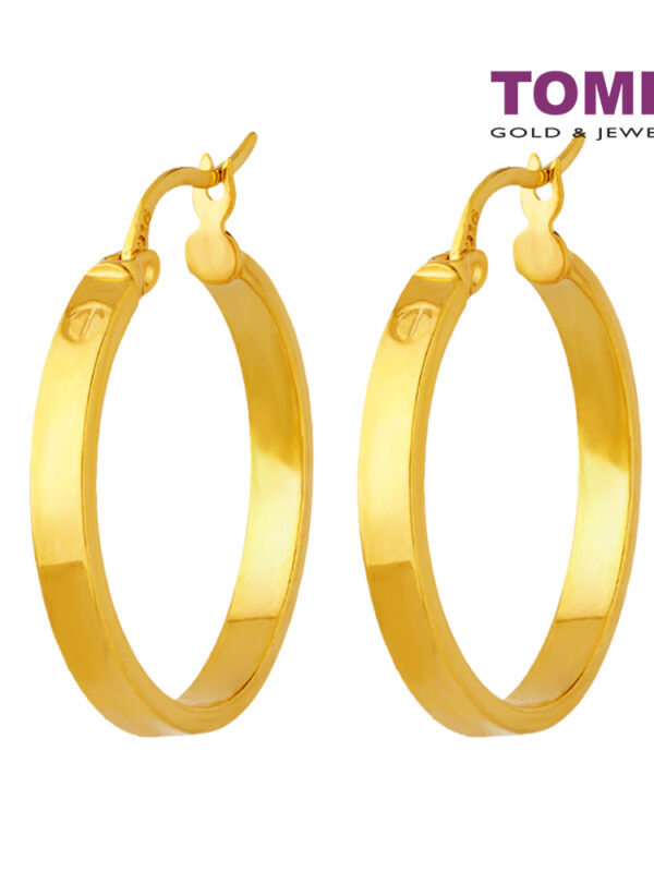 TOMEI Lusso Italia Hoop Earrings, Yellow Gold 916