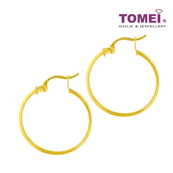 TOMEI Lusso Italia Hoop Earrings, Yellow Gold 916