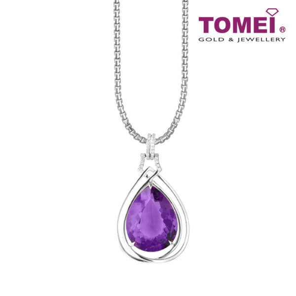 TOMEI Amethyst Diamond Pendant, White Gold 750 (P9419AM1)
